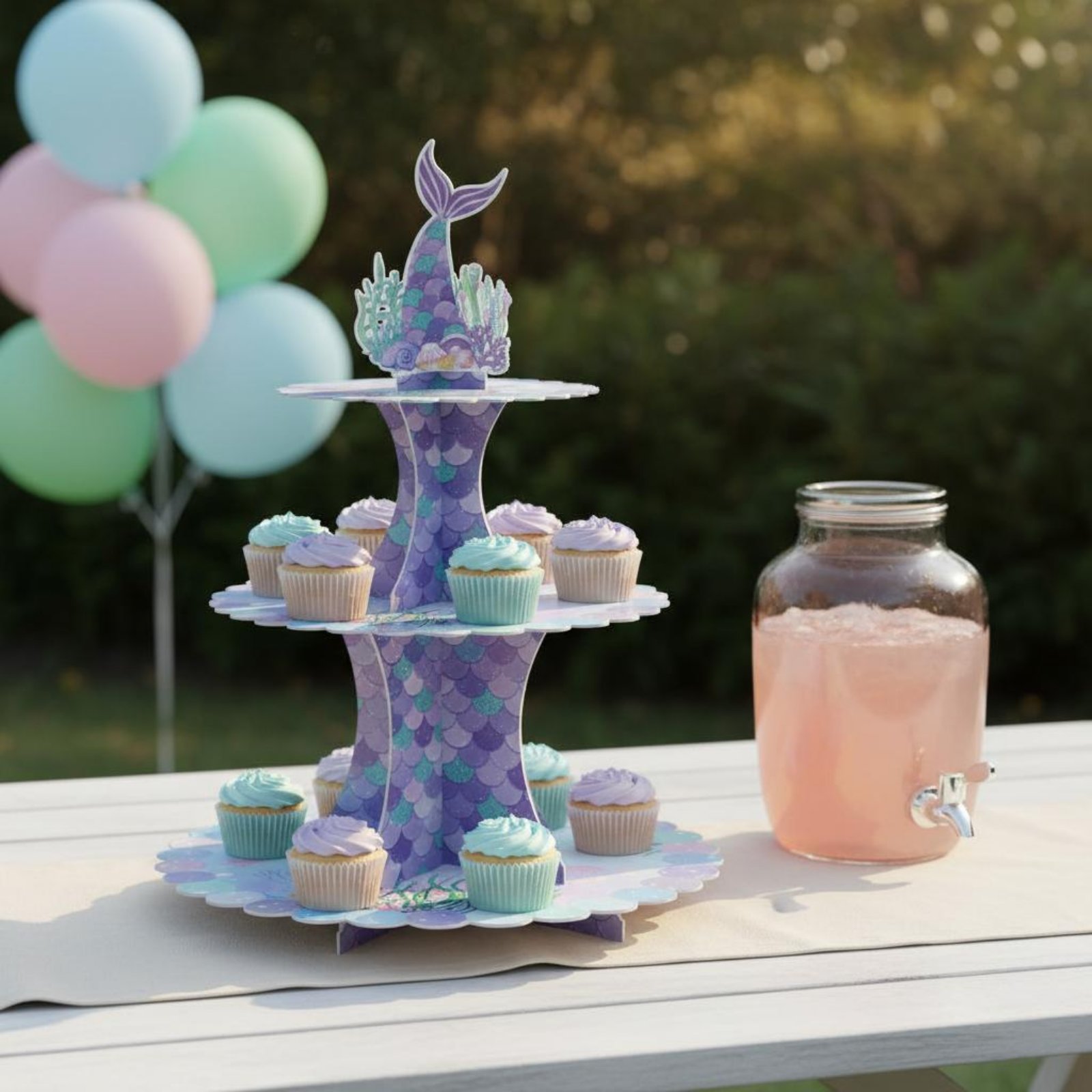 Cupcake Stand Tier - Soporte de Cartón de 3 Niveles