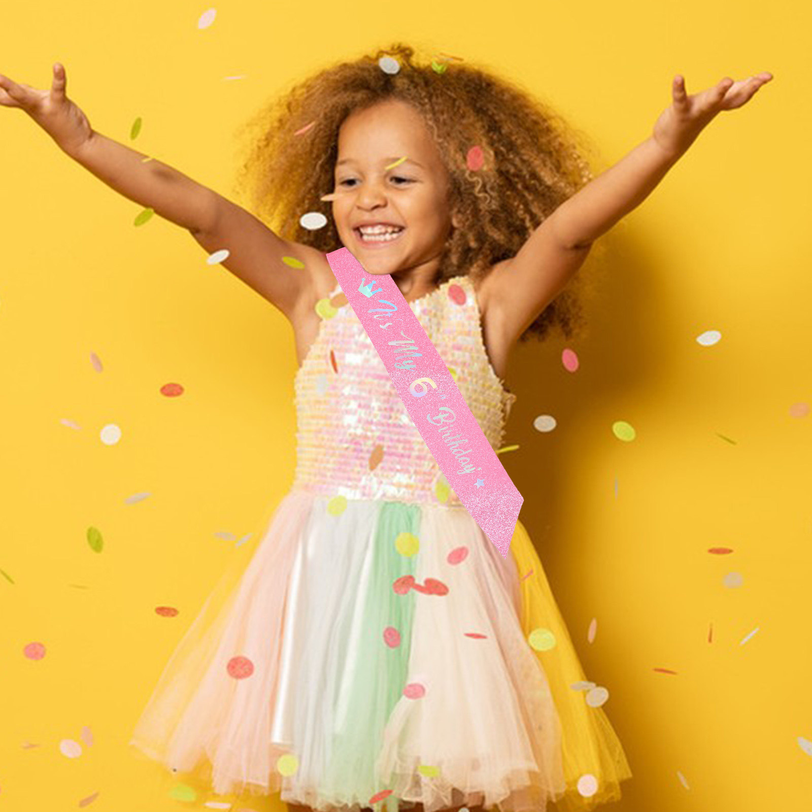 Birthday Sash Glitter - 5 piezas de banda brillante de