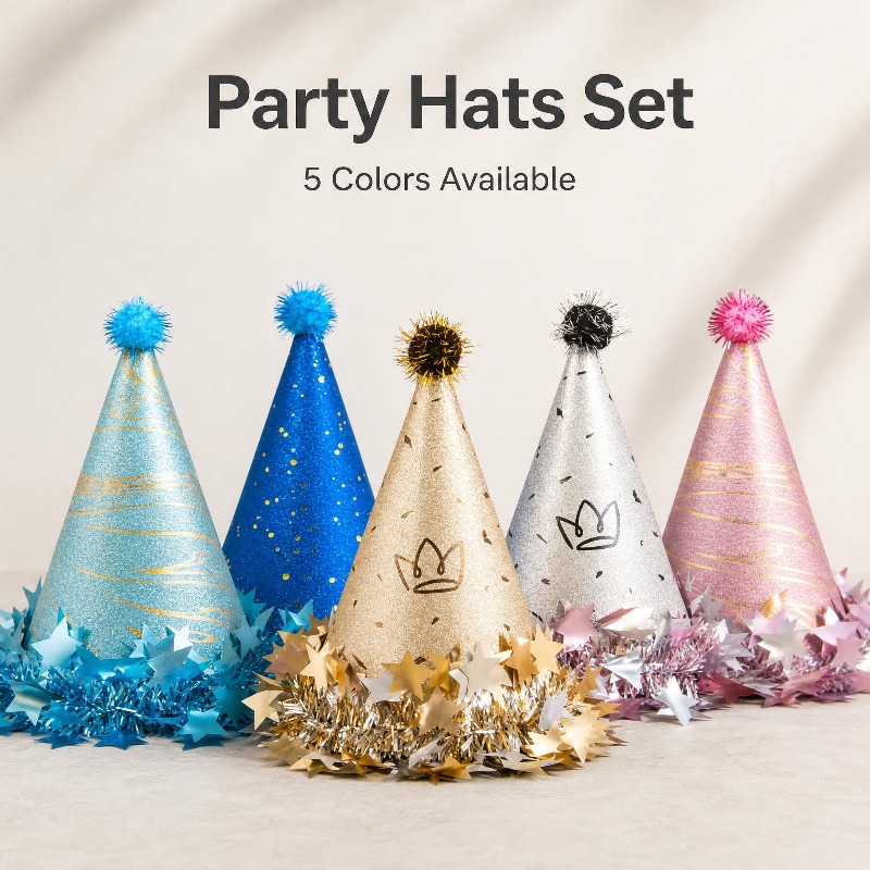 Party Hat Cone - Sombreros de lentejuelas estilo Ins para