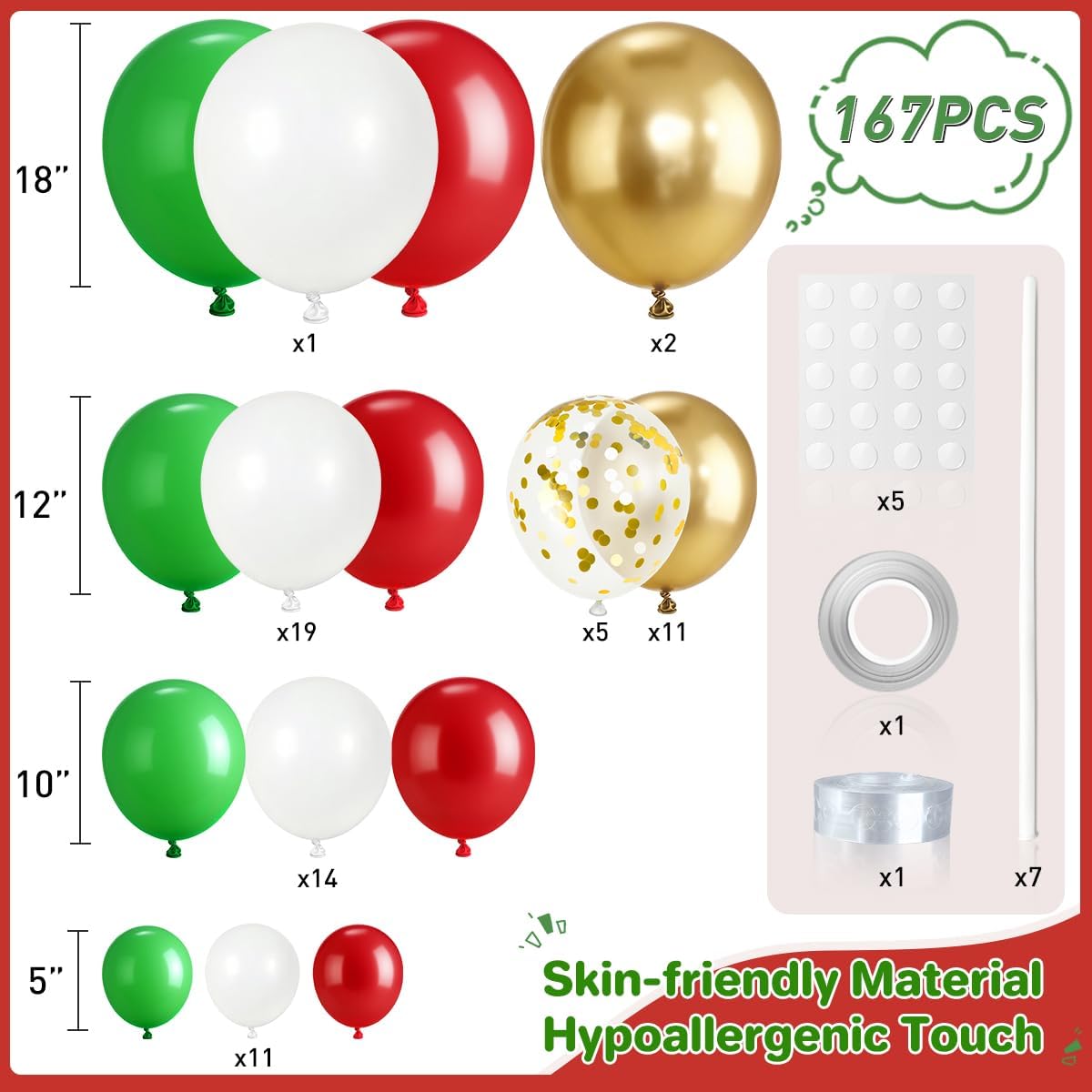 Kit de Arco de Globos Rojo, Bl - Balloon Arch Kit reseña y precio