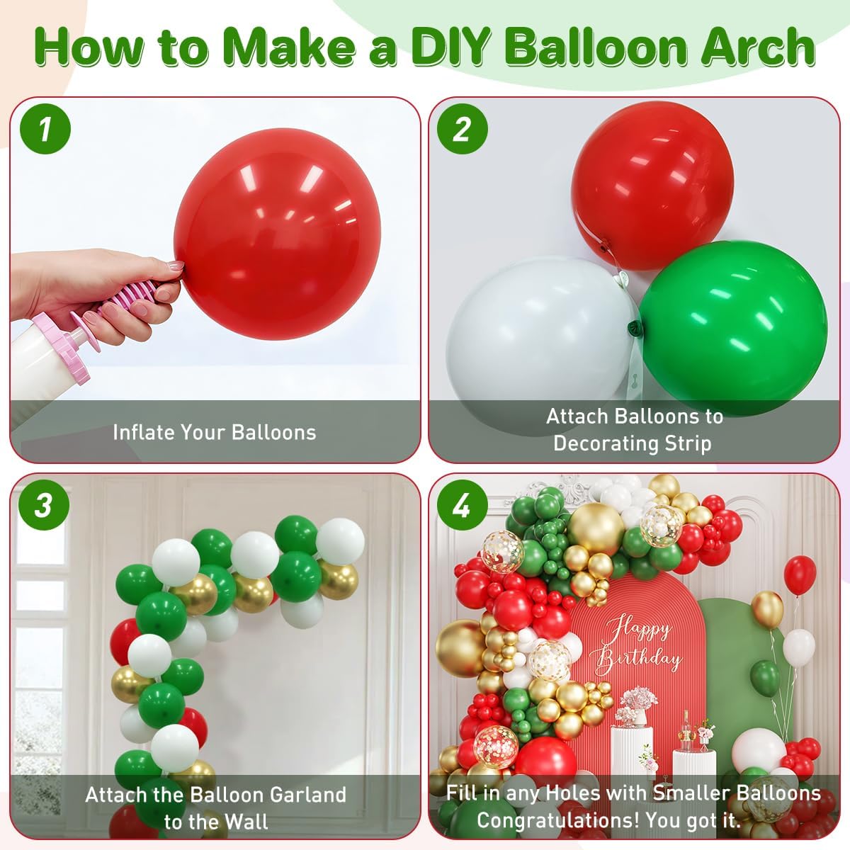 Kit de Arco de Globos Rojo, Bl - Balloon Arch Kit reseña y precio