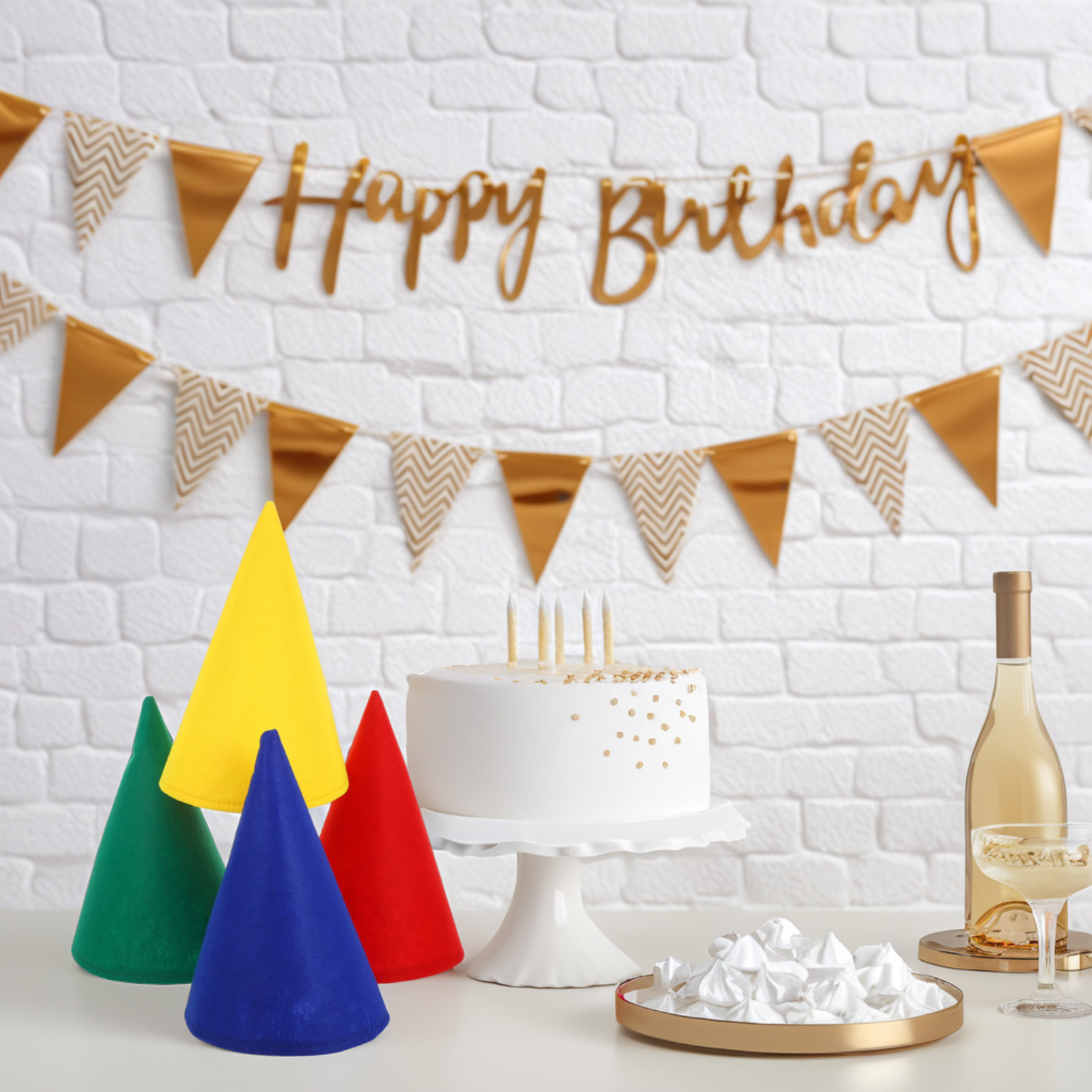 4 Gorros de Gnomo de Fieltro e - Party Hat Cone reseña y precio