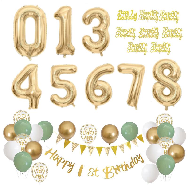 Juego de 28 Uds de decoración  - Party Banner Gold reseña y precio