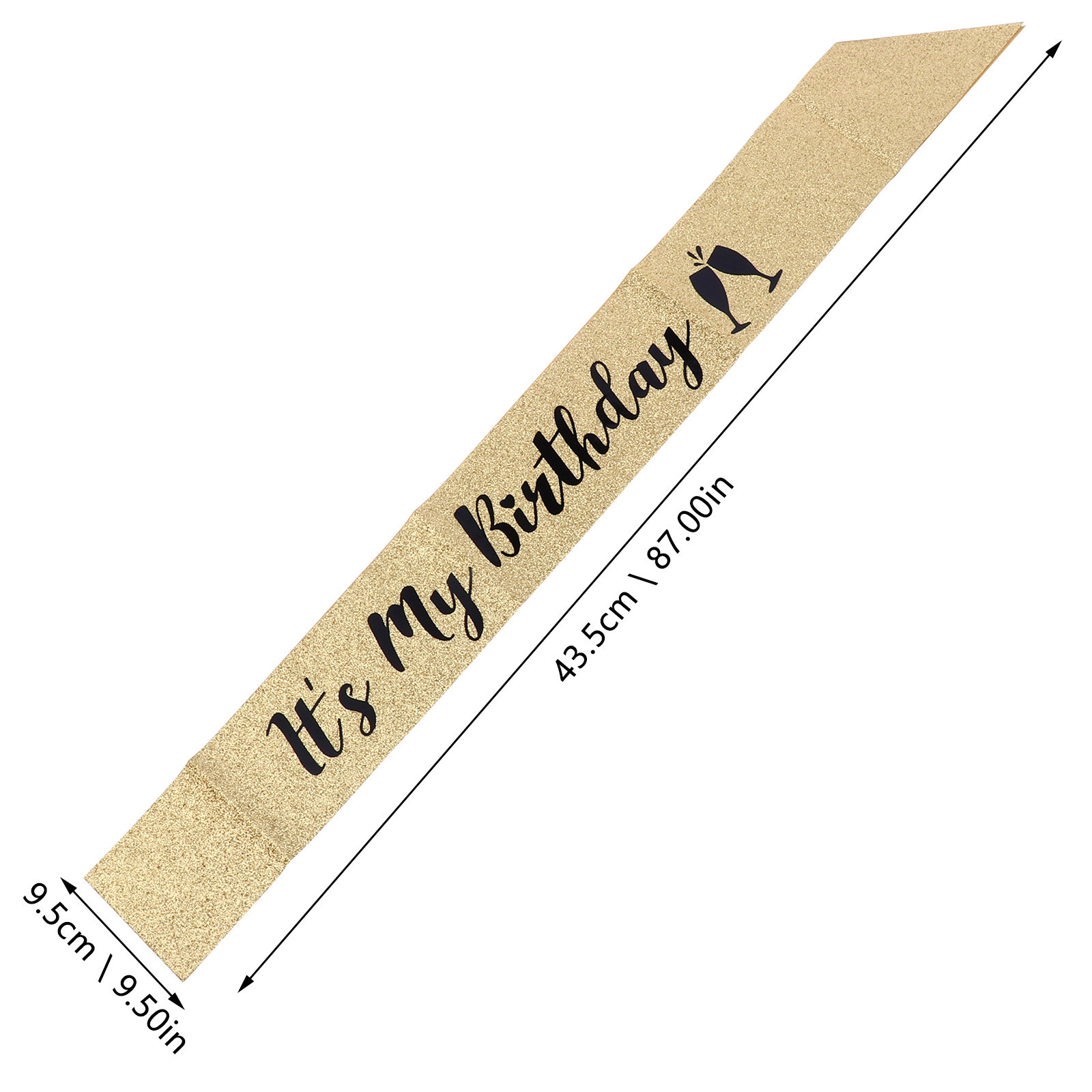1 unidad de fajín para fiesta  - Birthday Sash Glitter reseña y precio