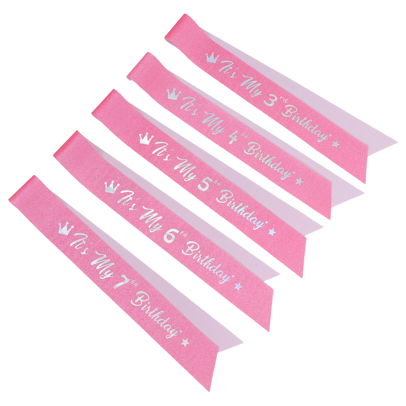 5 piezas de banda brillante de - Birthday Sash Glitter reseña y precio